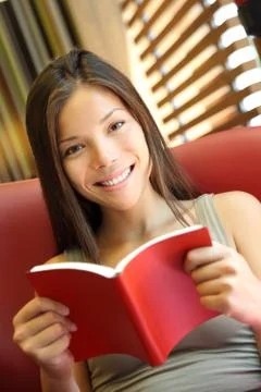 Woman reading book Stock Photos