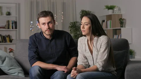 Woman rejecting boy in a first date at home Stock Footage 101886145