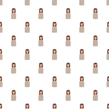 Woman repeating pattern celebrating individuality and diversity イラスト素材