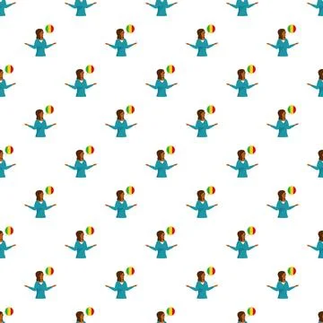 Woman representing language interpretation and communication pattern Stock Illustration