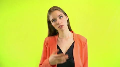 Woman rolling eyes while being fed up or bored with interlocutor Stock Footage 152243947