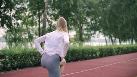 Woman runner training. Stock Footage 158924506
