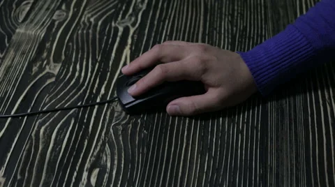 A woman running a computer mouse Stock Footage 63032810