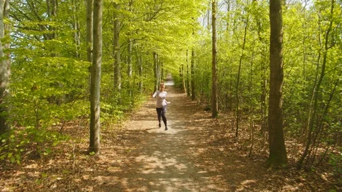 Woman Running Erratically 스톡 동영상 116597218