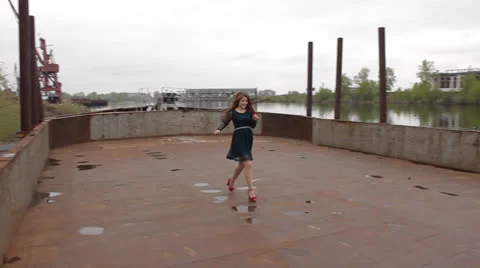 Woman running Stock Footage 24900407