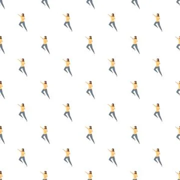 Woman running pattern representing active lifestyle and movement Stock Illustration