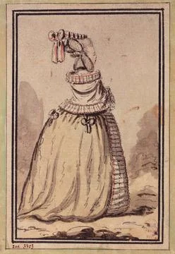 Woman s costume Louis XVI period Woman s costume Louis XVI period. Feather... Stock Photos