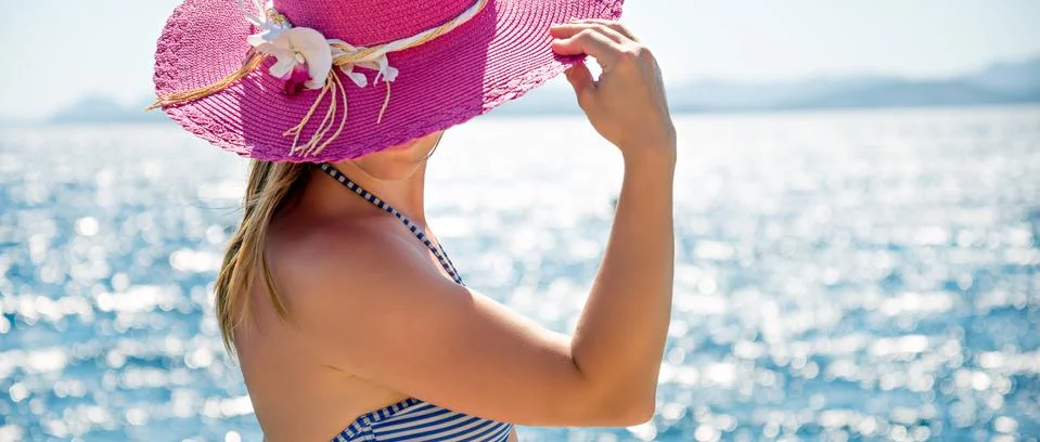 Woman at the sea Stock Photos