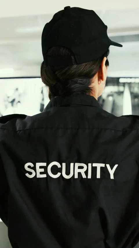 Woman, security and surveillance with computer footage for safety protocol or Stock Footage 331847692