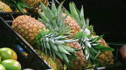 Woman Selects Pineapple 動画素材 140176
