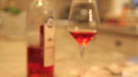 Woman serving wine Stock Footage 595212