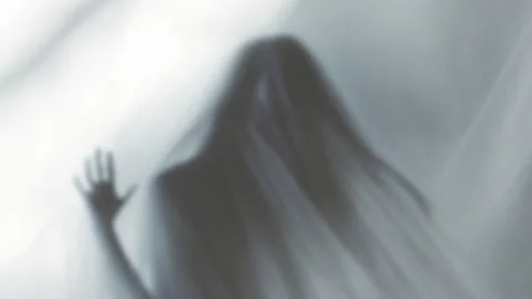 Woman shadow distort ghost hiding Stock Footage 237618902