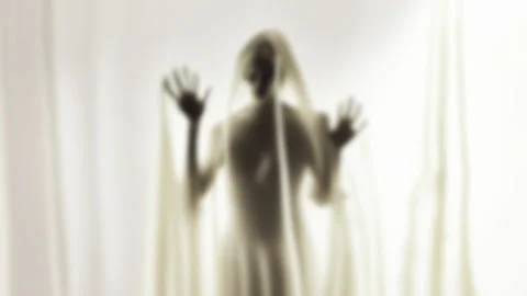 Woman shadow distort ghost staring Stock Footage 237619054