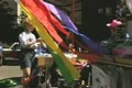 Woman shopping at street stall Footage