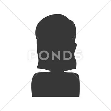 Woman Silhouette Female Avatar Person People Icon. Vector Graphi