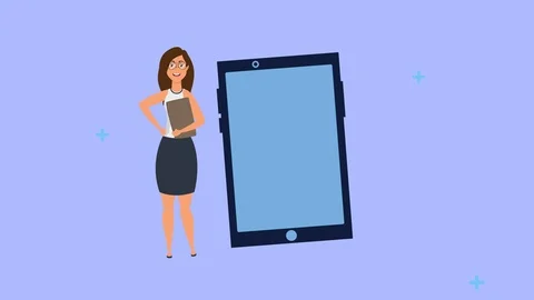 Woman with smartphone search engine optimization Video stock 124301101