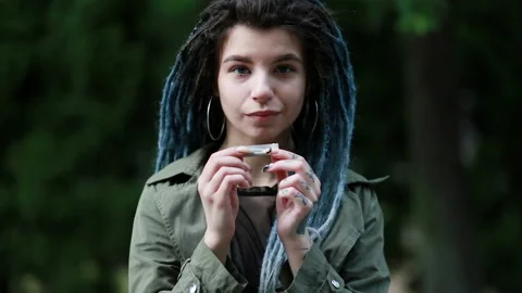 Nude Woman Smoking Stock Video Footage | Royalty Free Nude Woman