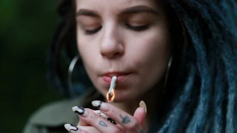 Nude Woman Smoking Stock Video Footage | Royalty Free Nude Woman