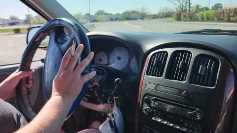 Woman Smoking Cigarette While Driving Tu... | Stock Video | Pond5