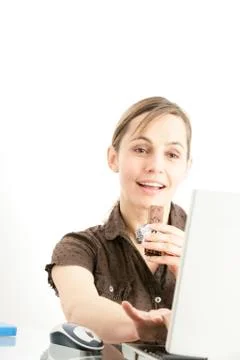 Woman snacking Stock Photos