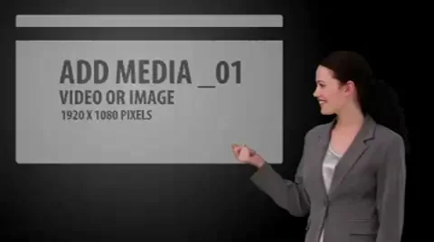 Woman snapping her finger to introduce animated video After Effects stock