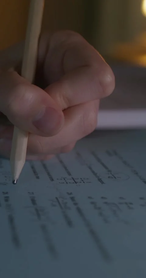 A woman solves math problems Stock Footage 287794222