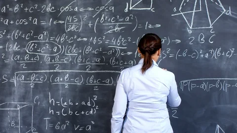 Woman Solving Calculus Problem on Chalkb... | Stock Video | Pond5