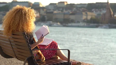 Woman studying Stock Footage 74277236