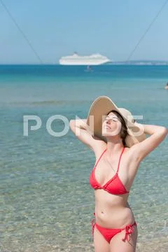 Woman in swimsuit Stock Photos