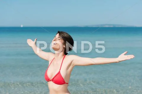 Woman in swimsuit Stock Photos