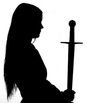 Woman with sword Stock Photos