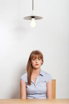 Woman at a table Stock Photos