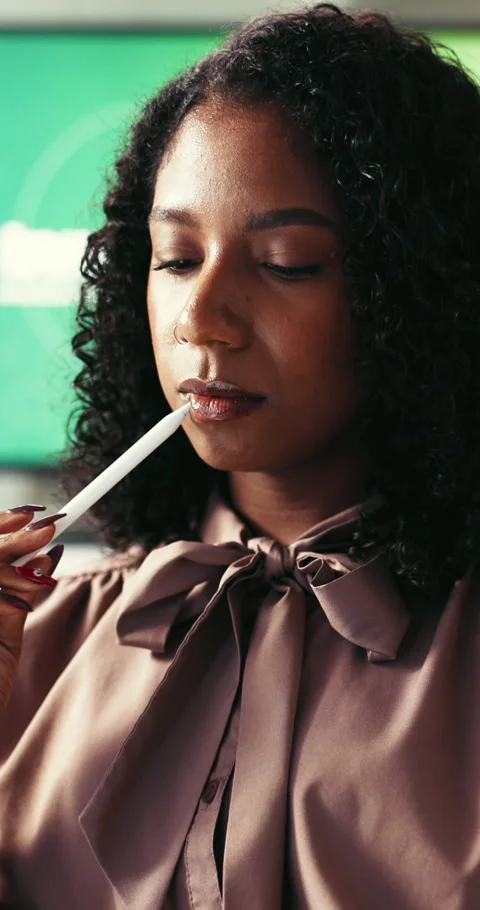 Woman, tablet and review with notes at office for climate consulting, insight or Stock Footage 333447979