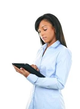 Woman with tablet computer Stock Photos