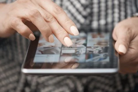 Woman with tablet computer Stock Photos