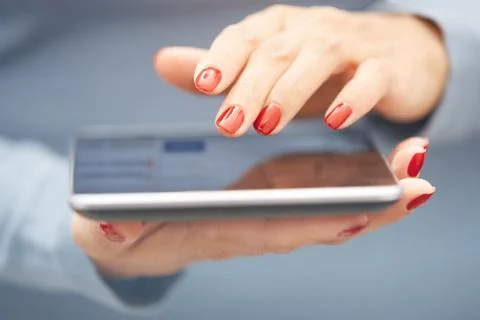 Woman with tablet computer Stock Photos