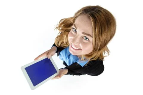 Woman with tablet computer Stock Photos