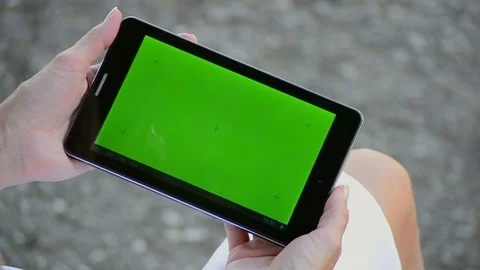 Woman with tablet Stock Footage 85167677