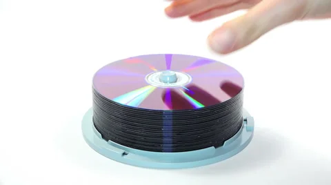 Woman take a CD. Full HD Stock Footage 45946854