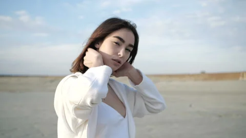 Woman Taking Off Her Dress Stock Video Footage | Royalty Free Woman