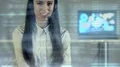 The woman talk over the window in the call center 4k or 4k+ Resolution