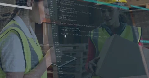 Woman tapping cell calling up UI, switching to tablet, peer pointing box, Stock Footage 331161222