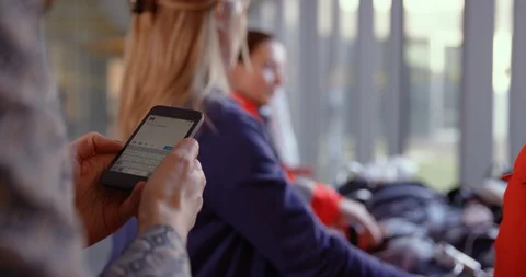 Woman Is Texting While Paramedics Rush Someone To Hospital Stock Footage 128439178