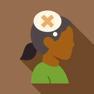 Woman thinking about wrong choice or negative idea Stock Illustration