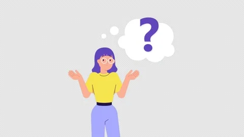 Woman thinking and looking for answer. shrugs her shoulders. question mark Stock Footage 164454660