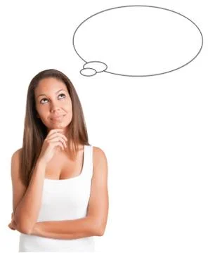 Woman thinking Stock Illustration