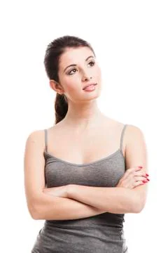 Woman thinking Stock Photos