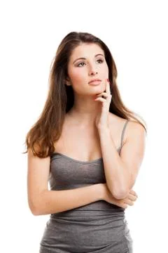 Woman thinking Stock Photos