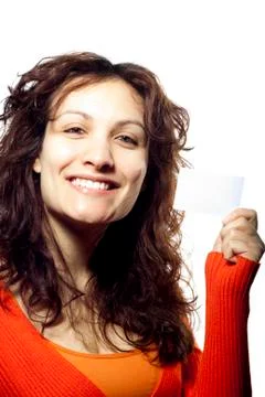 Woman with Ticket Stock Photos