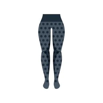 Woman tights with polka dot pattern showing legs fashion illustration Stock Illustration